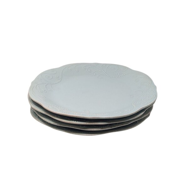 New Lenox French Perle Ice Blue 11" Dinner Plates Set of 4 - Picture 1 of 7